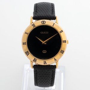 GUCCI 3000M Gold Plated Watch (Newly maintained, polished, and battery)